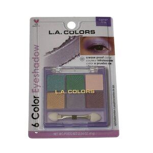 LA Colors 6 Color Eyeshadow Palette Fig Crease Proof New